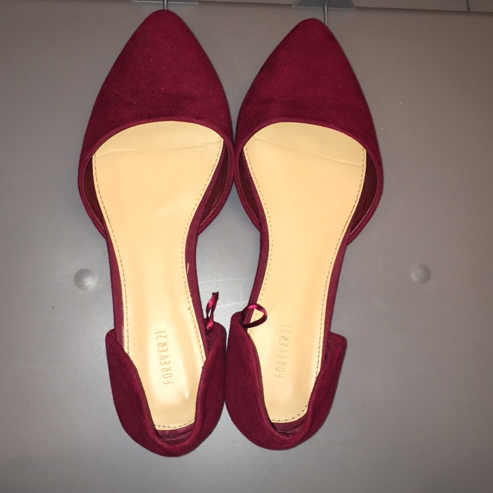 Maroon forever 21 Flats - Picture 1 of 2